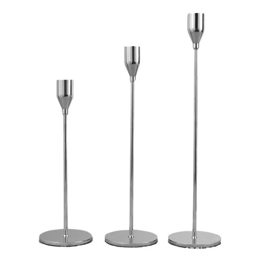Metal candle stand set